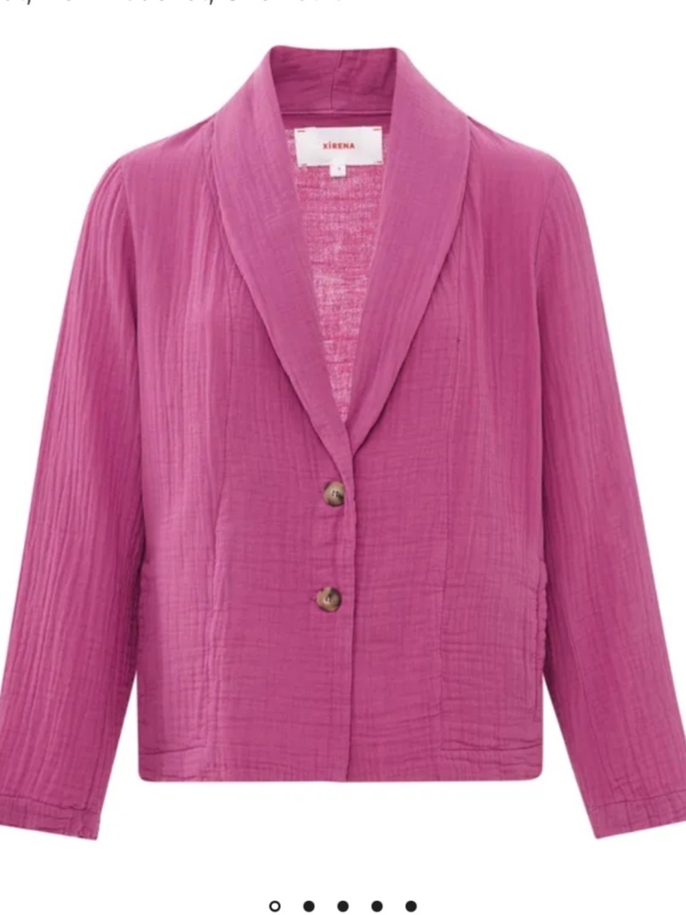 Xirena Cullen Jacket Cotton Gauze- Pink Mauve Size M